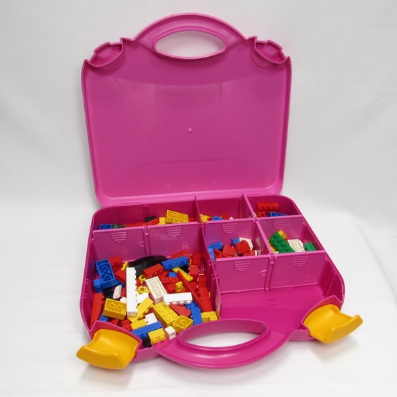 LEGO Storage Case with Removable Dividers filled with Lego Bricks - Picture 2 of 6